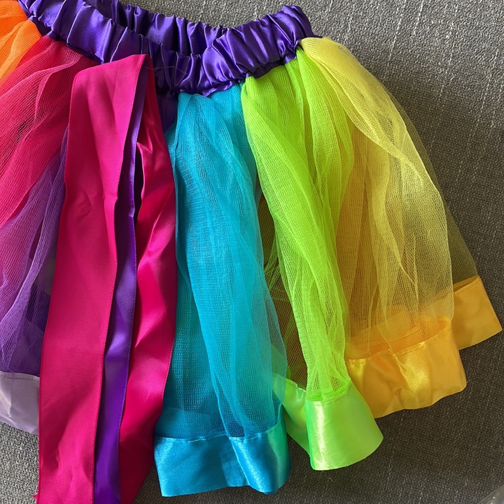 Belababy girl rainbow tulle skirt Size L - Picture 5 of 7